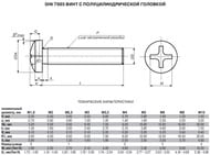 ���� DIN 7985 � �������������� �������� � ������ �5�30 (6 ��.) ����������� �����  10-0017020