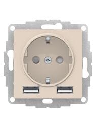 ������� Systeme Electric ATLASDESIGN 16� c 2USB A+A, 5�/2,4�, 2�5�/1,2�, ��������, ������� ATN000230