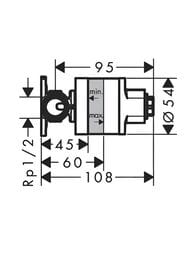 Скрытая часть для гигиенического смесителя Hansgrohe 29235180