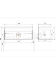    Aqwella Geometria (992x350x446) , 1 ,   GE01101ST