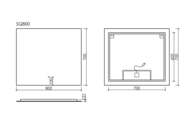 ������� ��� ������ ������� SANCOS Square 2.0 800�700 led ��������� 2700K/4000K/5000K SQ2.800