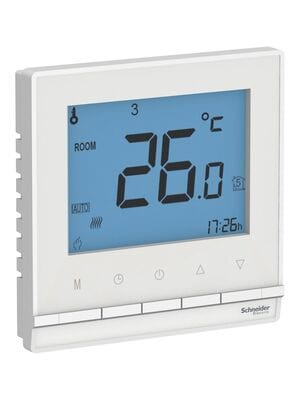 Термостат Systeme Electric ATLASDESIGN электрон. теплого пола с датч. от+5до+35C 16A белый ATN000138