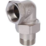 Американка STOUT 3/4"ВН, угловая, никель, уплотнение под гайкой o-ring кольцо, SFT-0057-000034