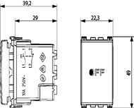 ������ Vimar ARKE 1P NO+NC 10A "OFF", ����� 19056.33.B