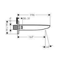 Уценка! Hansgrohe Излив для ванны PuraVida 196 мм, белый/хром 15412400