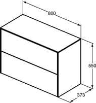 ����� ��� �������� Ideal Standard CONCA (800x373x550) 2 �����, ��������, �� ����������� T4328Y2