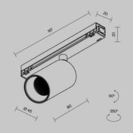 ������� �������� ���������� Maytoni Focus Led (����� ���) O-TR02-1-S-8WB4K, Exility IP 4000� 8�� 36� ������