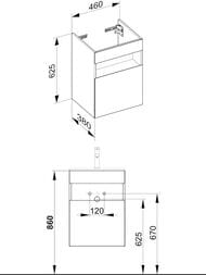����� ��� �������� Keuco Stageline 460�380�625 ������., ��� �������.,1 ������.,����� ���.32822290001