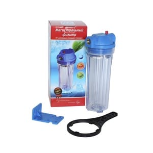 Корпус ITA FILTER для холодной воды ITA-10-3/4 10 дюймов, колба прозрачная, ключ, крепеж F20110-3/4