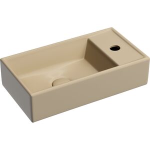 Раковина подвесная Ceramicanova Element 407х217х100 чаша слева, отв. под смесит.,капуч. матCN6051LMC