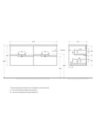 ����� ��� �������� CEZARES DUET-N-1200-4C-SO-2-SPF-P (1200x457x500) ���������, 4 �����, ���� Sapfiro