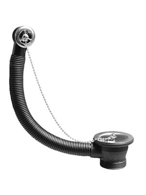 Слив-перелив McAlpine с пробкой, слив D-70мм (нерж.), длина 235мм, выход 1 1/2