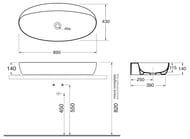 ���������� Azzurra Elegance (900�440�140) ���������, �/���. ��� ���������, ����� ELLA090440C0BI