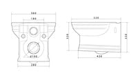 Унитаз подвесной Caprigo Armonia 370х530х370 белый, без сиденья 5803