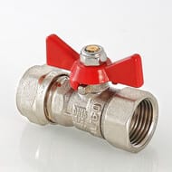 Кран шаровый 16х1/2''В VALTEC BASE под обжим, красная бабочка VT.342.N.1604