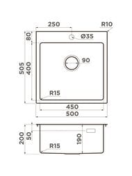  Omoikiri AMADARE 50-IN (500505200) ,   4993766