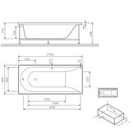 ������ ����������� ��� ����� AM.PM Spirit 180x80 W72A-180-080W-P2