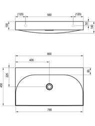 ���������� RAVAK LITE 800 (800�450�100) ��� ���. ��� ������., ��� ��������, ����� XJX01380001