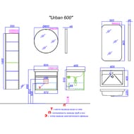 ����� ��� ���������� Aqwella Urban 60 (605�520�400) ���������, ��� ���������� URB0106DB