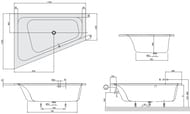 Ванна акриловая Villeroy & Boch LOOP&FRIENDS (1750х1350х545) белая UBA175LFS9LIV-01