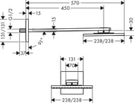 ������� ��� Axor ShowerSolutions 35306000 (250�250) ���������, 1jet, 1 �����, ���������, ����