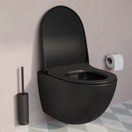 Унитаз подвесной Vitra Sento 365х540х340 без сиденья,антибактер. покр.,черный мат. 7748B083-0101