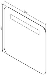 Am.Pm "LIKE S" ������� (800�600) � LED ���������� � �������� ��������������� M81MOX0801WG