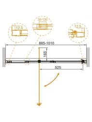 ������� ����� CEZARES VARIANTE (885-1010x1950) B-1-90/100-C-Cr ������ �����./����
