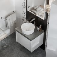 Раковина KERAMA MARAZZI GEOMETRICA Circo накладная, 360х360х135, белая глянцевая CI.wb.36