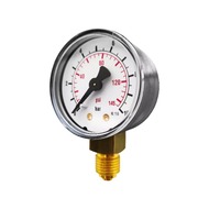 Манометр BWT, 0-10 бар, 1/4", D50мм, бок.подкл. (радиал.) 84655 (323574)