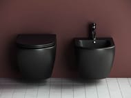 %Унитаз подвесной Ceramicanova Metropol 490х365х360 безободковый, сиденье микролифт, черный CN4002MB