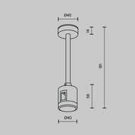 ��������� ���������� Short 138�� � ������ ����������� ������� Maytoni Flarity (�������) TRA156C-IPCL1-BS ������, IP20