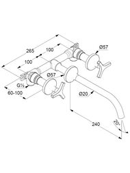 ��������� KLUDI Nova Fonte Deco ��� ����������� ������������, 3 ���. ����� 240��, ���� 201460539