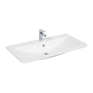 Умывальник мебельный BelBagno (800х455х145) искусственный мрамор, белый BB800/455-LV-MR-ALR