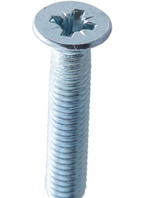 Винт с потайной головкой DIN 965 Zn М4х20 (15 шт.) белый цинк, КР.110512
