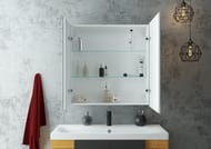Зеркало-шкаф Континент Allure 800х800 подсветка, розетка, датчик движения