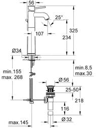 ��������� Grohe BauClassic 32868000 ��� �������� �� ���� ���������, ������������