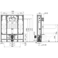 Инсталляция для унитаза ALCAPLAST AM116/1300H Solomodul для лиц с ограниченной подвижностью