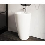 Раковина напольная Ceramicanova 850х550х515 перелив, отверстие под смеситель, цвет: белый CN1807
