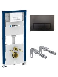 GEBERIT Duofix Комплект с клавишей Delta50, чёрный глянцевый, 458.128.DW.1