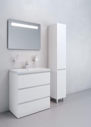 Шкаф-колонна AM.PM Gem напольный, левый (300x320x1900) цвет: белый глянец M90CSL0306WG