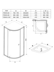   RAVAK PIVOT PSKK3-90 (8958951900)  , , +Transparent