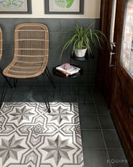 Керамогранитная плитка EQUIPE ART NOUVEAU Charcoal Grey (200х200) темно-серая, 24398 (кв.м.)