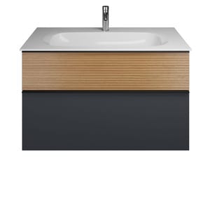 Тумба с раковиной Burgbad Fiumo 1020х490х610 подвесная, 2 ящика, графит/корица SFXN102F3958FOT52G0200