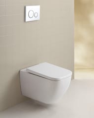 Унитаз подвесной BelBagno Alpina (355х505х400) безободковый, белый BB10100CHR