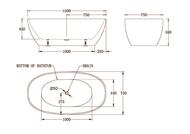 Ванна акриловая BelBagno BB81-1500-W0 1500х750х590 отдельностоящая, без перелива, д/к, белый