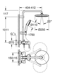 ������� ������� Grohe Tempesta System �������������, ��� ������, ����  26673001