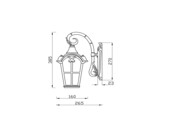 ��������� ���������� Maytoni Albion (�������) O413WL-01BZ, E27�1 60�� IP 44, ������