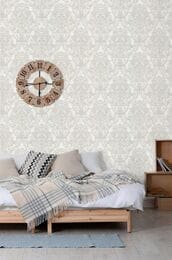 Обои виниловые на флизелине Marburg City Glam 32302 (1,06х10,05) дамаск, белые (рул.)