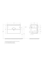 ����� ��� �������� BelBagno MARINO (796x390x500) ���������, ����� MARINO-CER-MINI-800-2C-SO-BL-P